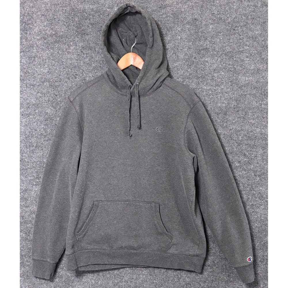 Champion Hoodie Gray Authentic Athleticwear Pullover Mens Large Embroidered Logo